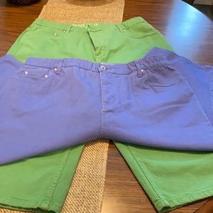 Denim and Co Pedal Pushers, Bundle of 2